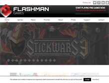 Tablet Screenshot of flashmangames.com